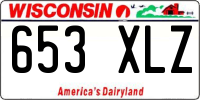 WI license plate 653XLZ