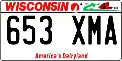 WI license plate 653XMA