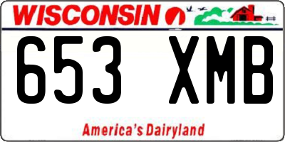 WI license plate 653XMB