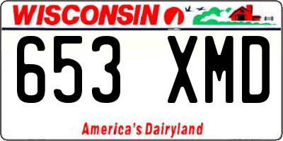 WI license plate 653XMD