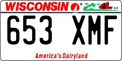 WI license plate 653XMF