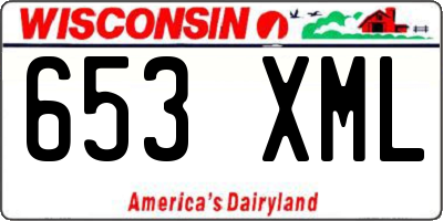 WI license plate 653XML