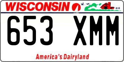 WI license plate 653XMM