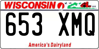 WI license plate 653XMQ