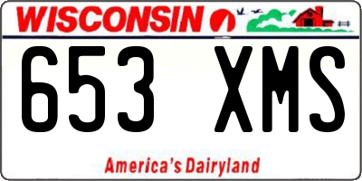 WI license plate 653XMS