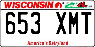 WI license plate 653XMT