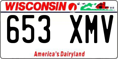 WI license plate 653XMV