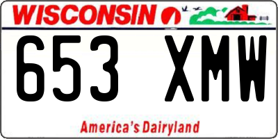 WI license plate 653XMW