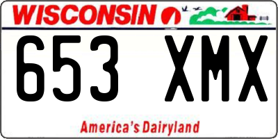 WI license plate 653XMX
