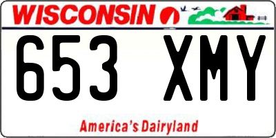 WI license plate 653XMY