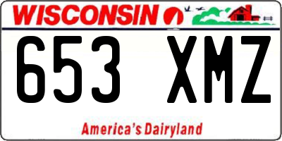 WI license plate 653XMZ