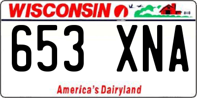 WI license plate 653XNA