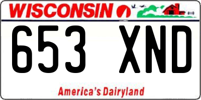 WI license plate 653XND