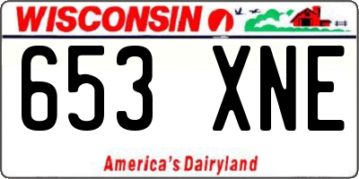 WI license plate 653XNE