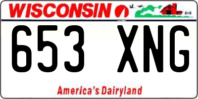 WI license plate 653XNG
