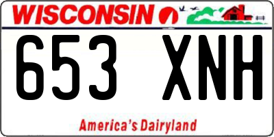 WI license plate 653XNH
