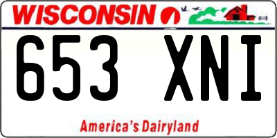 WI license plate 653XNI