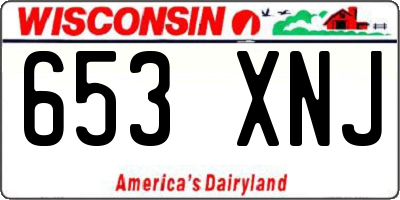 WI license plate 653XNJ
