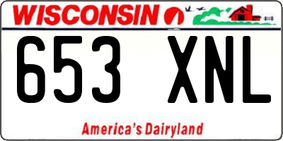WI license plate 653XNL