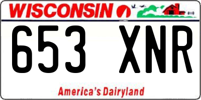WI license plate 653XNR