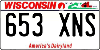WI license plate 653XNS