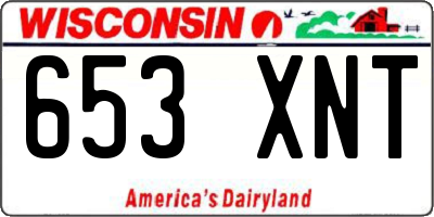 WI license plate 653XNT