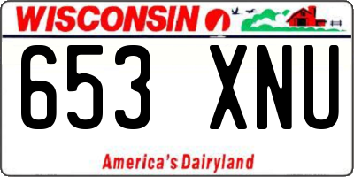 WI license plate 653XNU