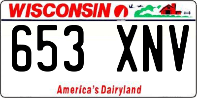 WI license plate 653XNV