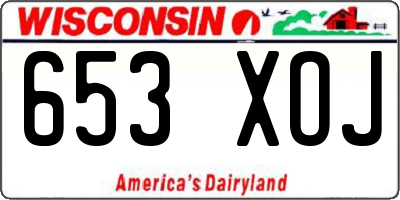 WI license plate 653XOJ