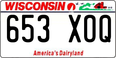 WI license plate 653XOQ