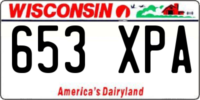 WI license plate 653XPA