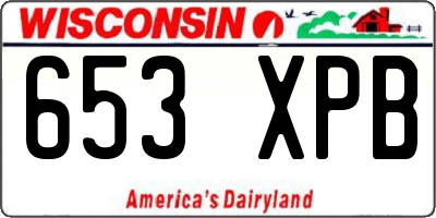 WI license plate 653XPB