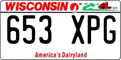 WI license plate 653XPG
