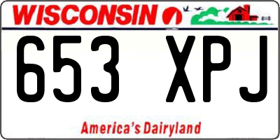 WI license plate 653XPJ