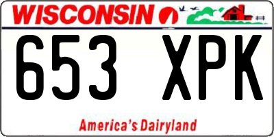 WI license plate 653XPK