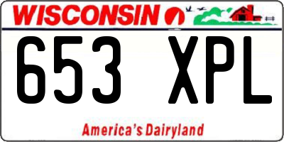 WI license plate 653XPL