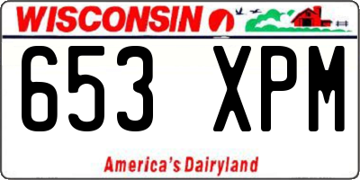 WI license plate 653XPM