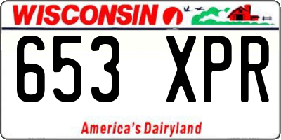 WI license plate 653XPR