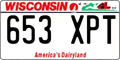 WI license plate 653XPT