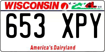 WI license plate 653XPY