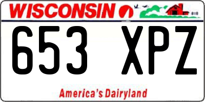 WI license plate 653XPZ