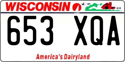 WI license plate 653XQA