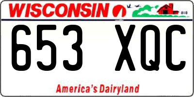 WI license plate 653XQC