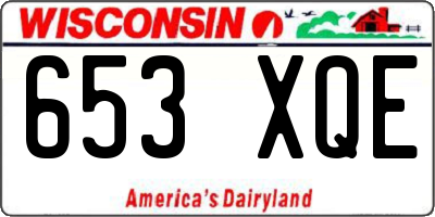 WI license plate 653XQE