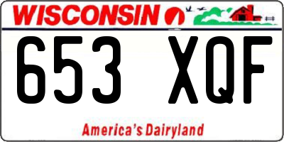 WI license plate 653XQF