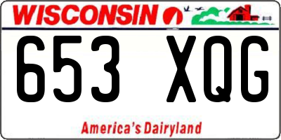 WI license plate 653XQG