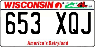 WI license plate 653XQJ