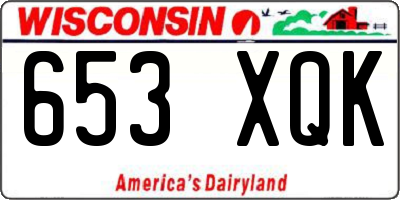 WI license plate 653XQK