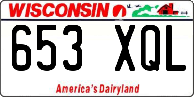 WI license plate 653XQL