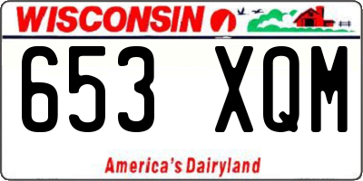 WI license plate 653XQM